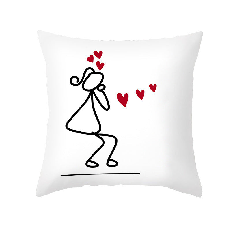 Home Fashion Simple Peach Skin Velvet Pillowcase