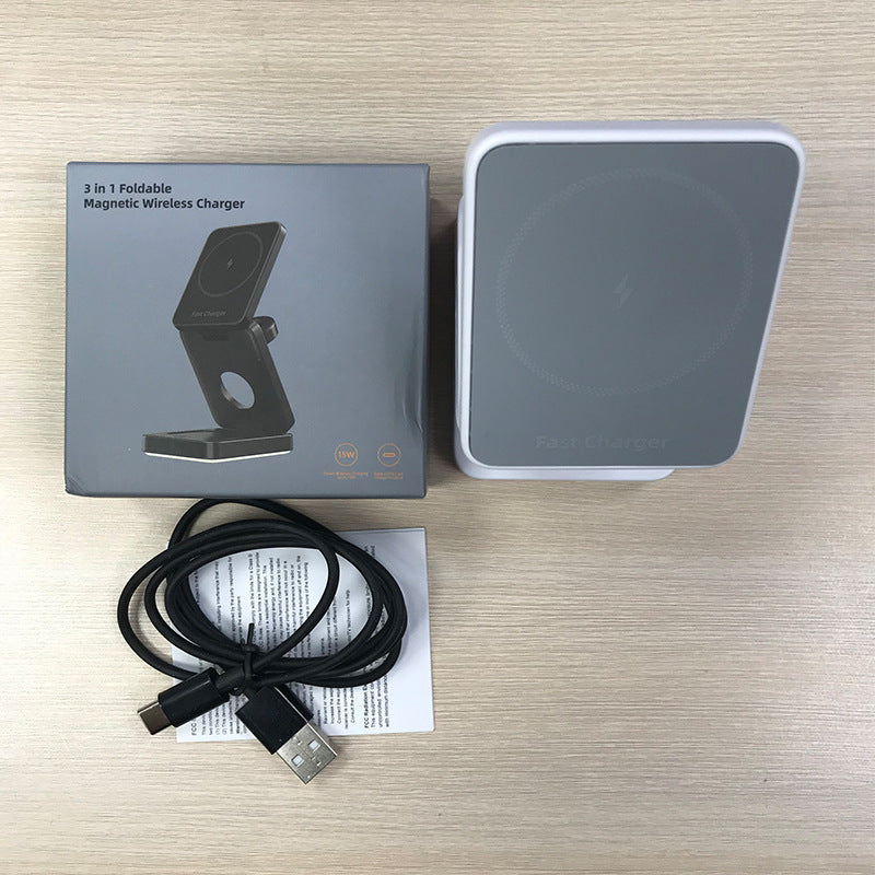 Three-in-one Wireless Charger Folding Magnetic Wireless Charger