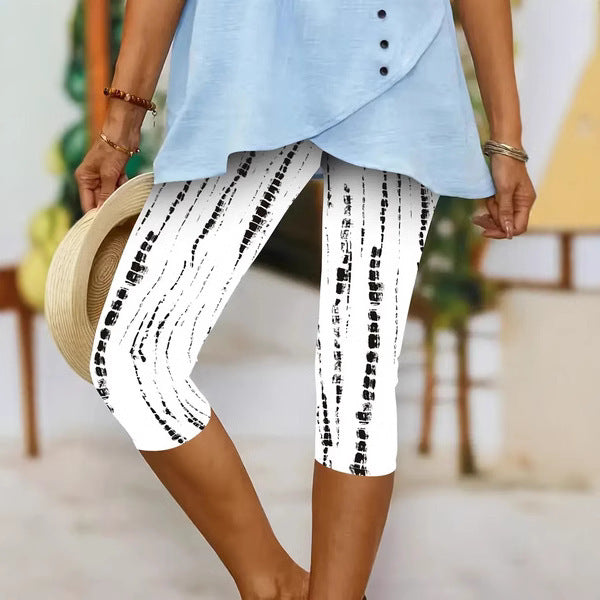 3d Printed Seaside Series Cropped Leggings
