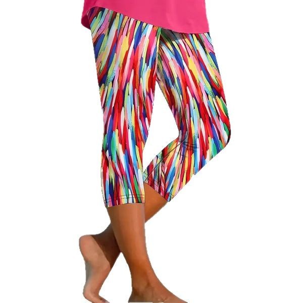 3d Printed Seaside Series Cropped Leggings