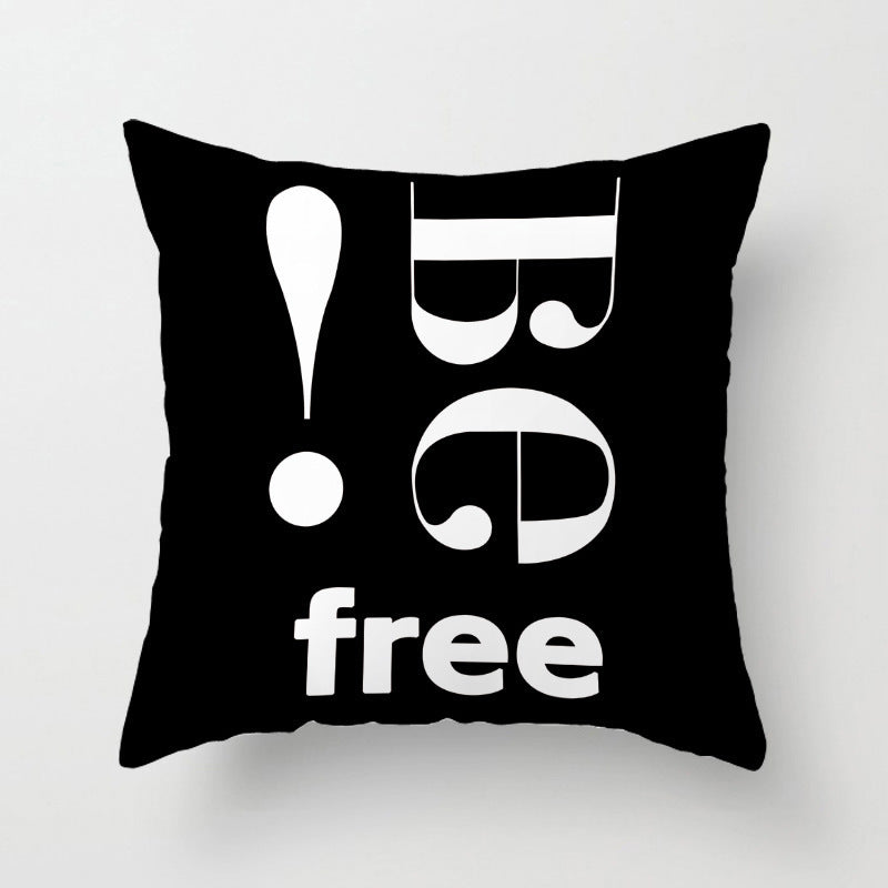 Geometric English Letter Simple And Light Luxury Waist Cushion Pillowcase