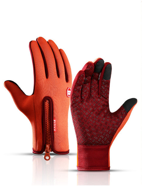 Gants d’hiver pour moto, tactiles (écran tactile), pour la conduite, antidérapants, imperméables, gants de sport avec doublure polaire
