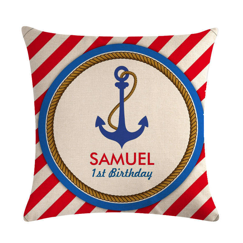 Anchor linen pillowcase