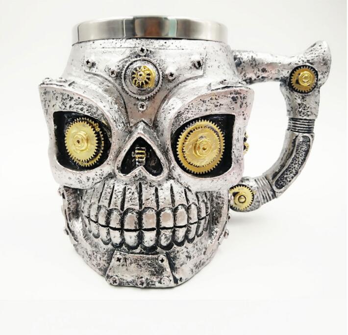 Antique Personality Skull Ghost Head Stainless Steel Creative One-Piece Cup