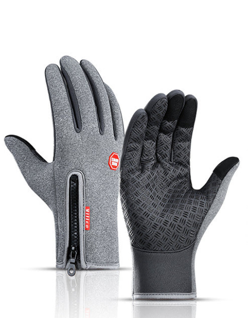 Gants d’hiver pour moto, tactiles (écran tactile), pour la conduite, antidérapants, imperméables, gants de sport avec doublure polaire