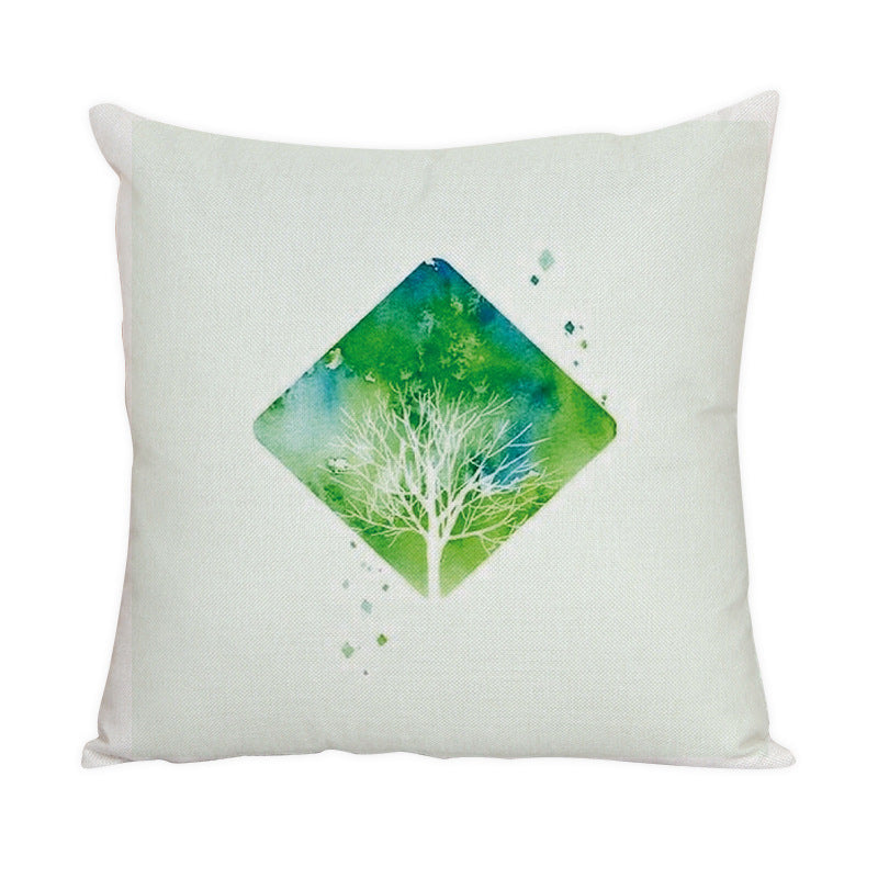 Nordic Style Animal Pattern Peach Skin Fabric Fabric Pillow Cover