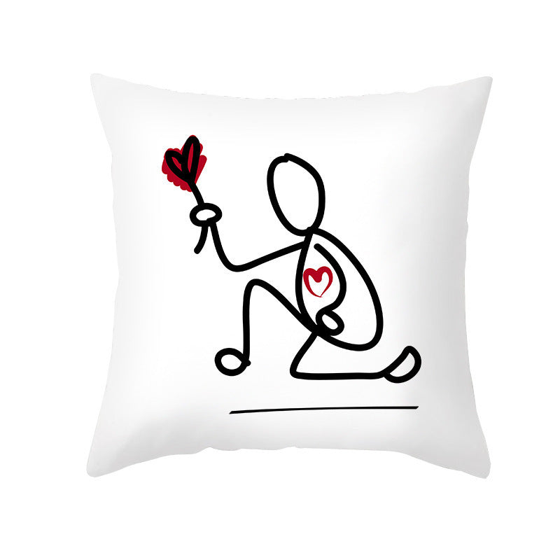 Home Fashion Simple Peach Skin Velvet Pillowcase