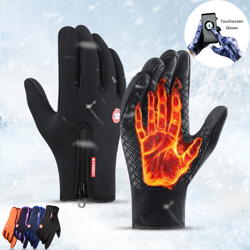 Gants d’hiver pour moto, tactiles (écran tactile), pour la conduite, antidérapants, imperméables, gants de sport avec doublure polaire