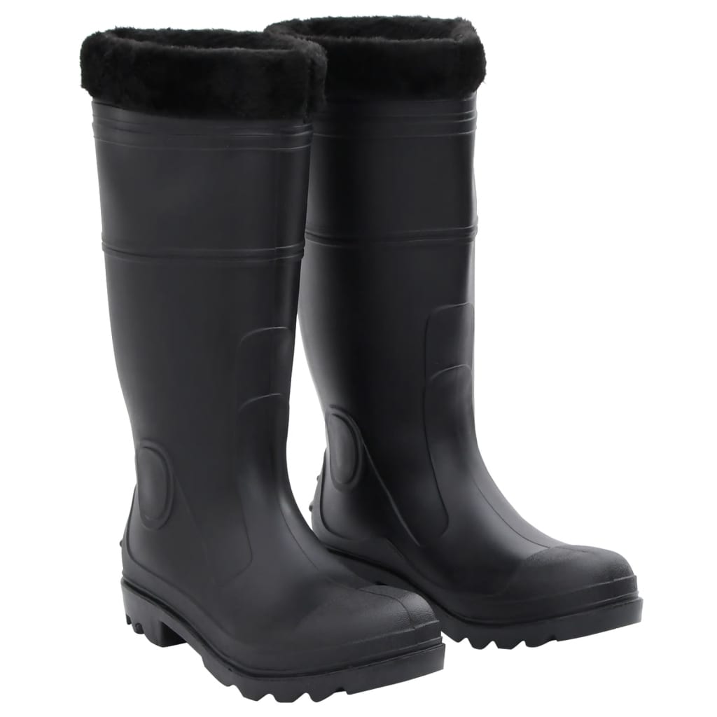 Rubber Boots with Removable Lining, Size 38, PVC