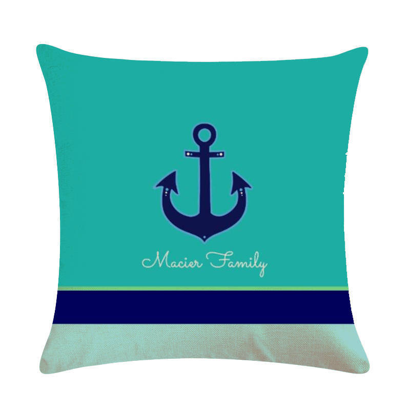 Anchor linen pillowcase
