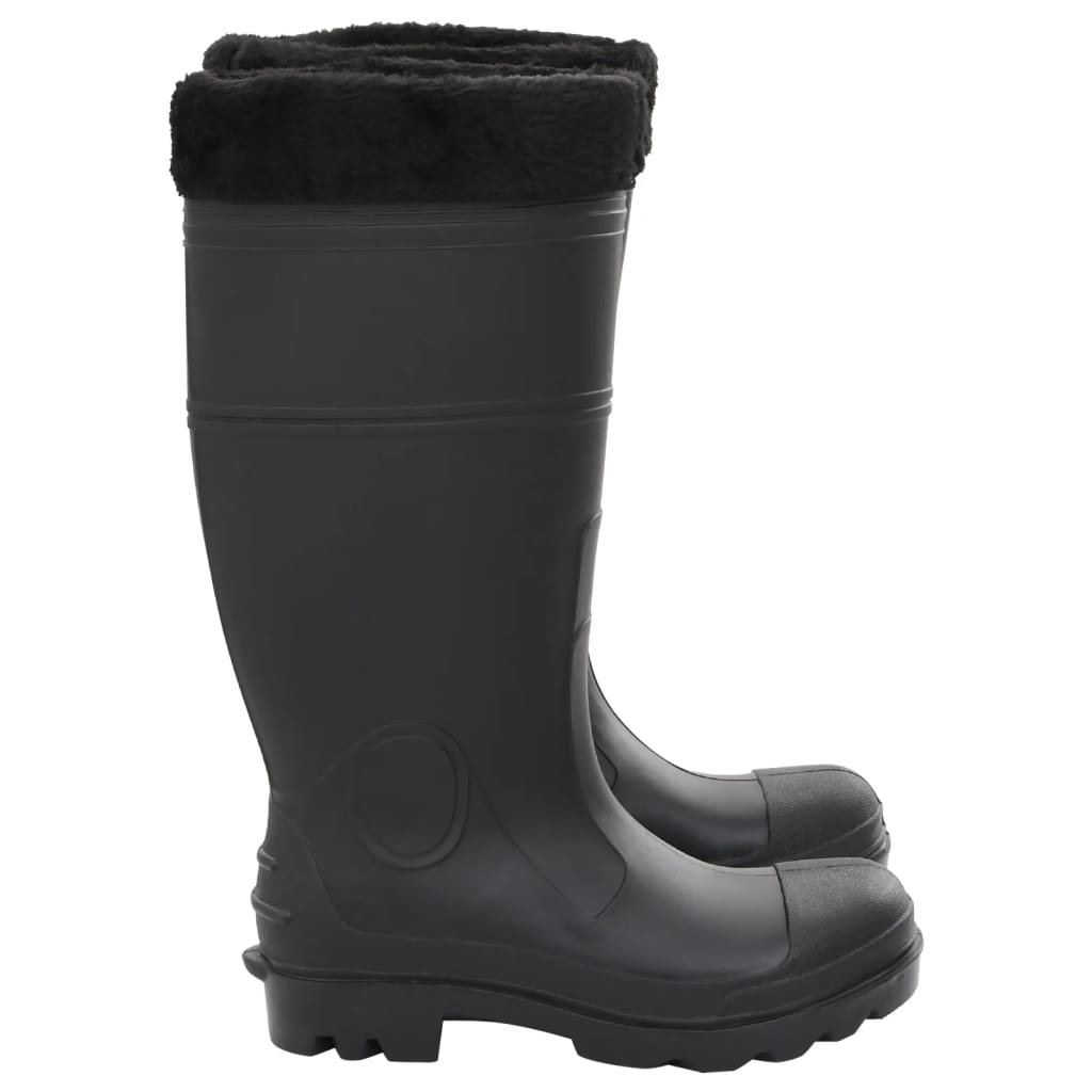 Rubber Boots with Removable Lining, Size 38, PVC