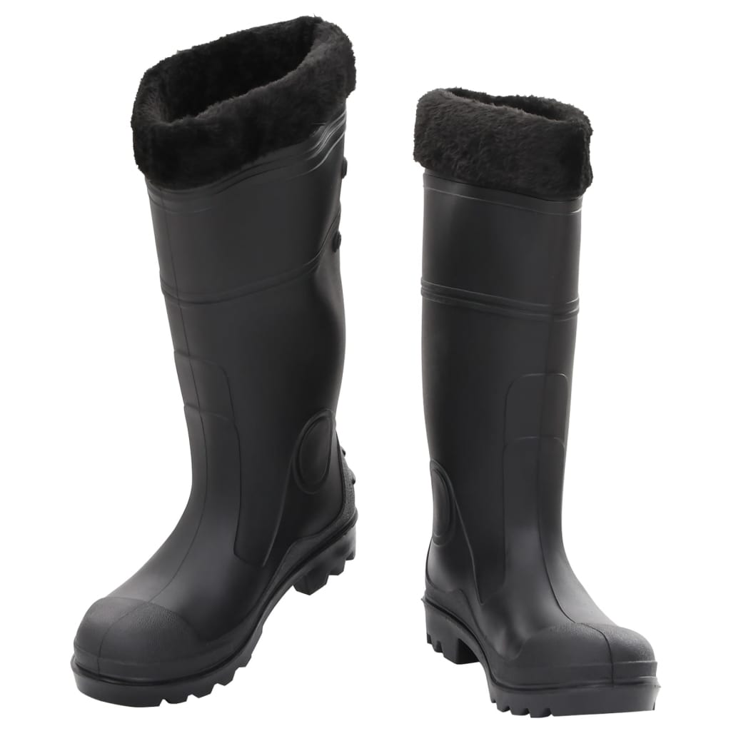 Rubber Boots with Removable Lining, Size 38, PVC