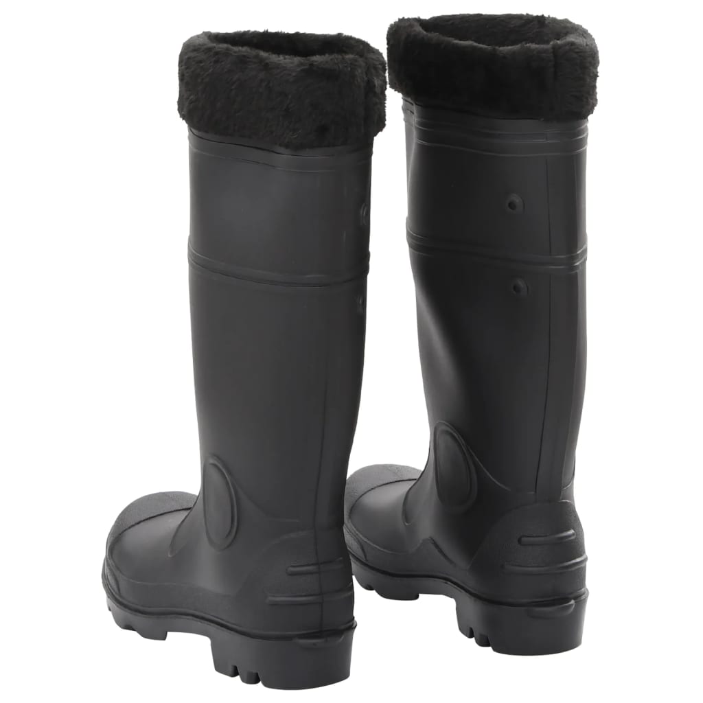 Rubber Boots with Removable Lining, Size 38, PVC