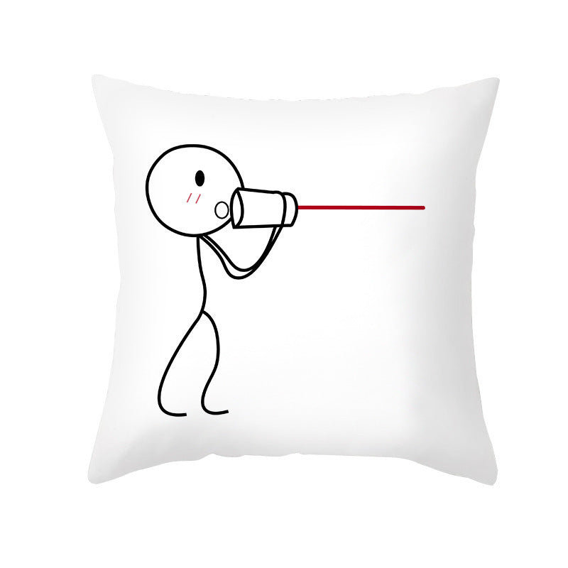 Home Fashion Simple Peach Skin Velvet Pillowcase