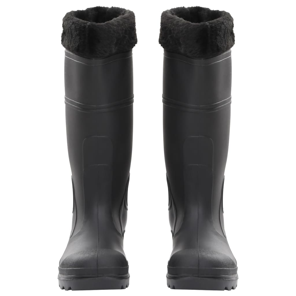 Rubber Boots with Removable Lining, Size 38, PVC