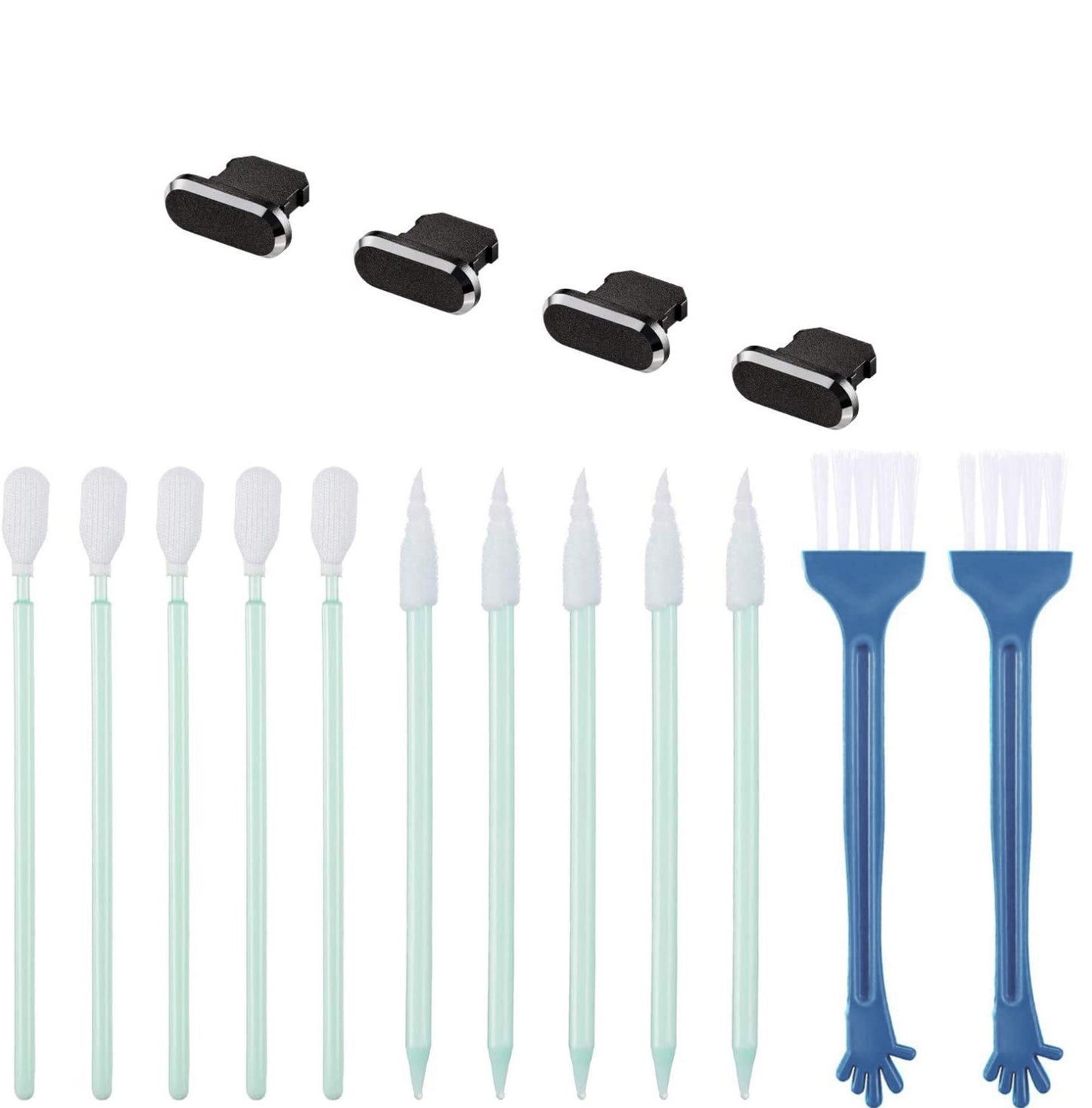 Dust Plug Cleaning Kit 16-piece Metal Dust Plug Including Telephone Port Cleaning Brush Kit
